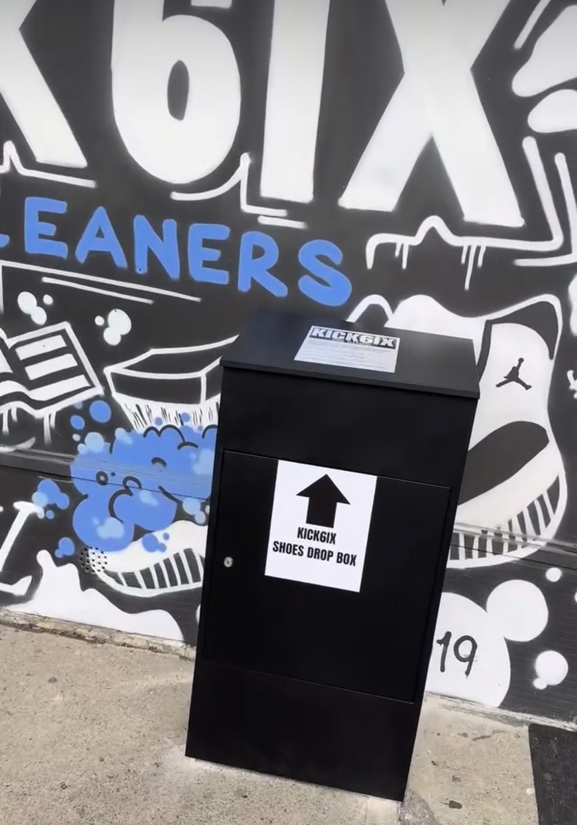 KICK6IX 24/7 shoes drop box outside the shop