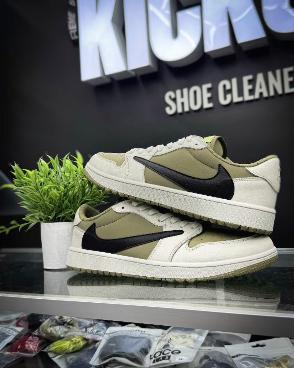 Cleaned shoes ready for pickup at KICK6IX